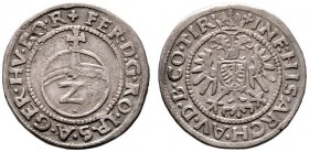  RÖMISCH DEUTSCHES REICH   Ferdinand I. 1521-1564   (D) 2 Kreuzer o.J., Hall s.sch.