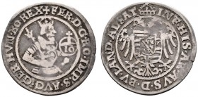  RÖMISCH DEUTSCHES REICH   Ferdinand I. 1521-1564   (D) 10 Kreuzer o.J., Thann (Elsass)  RR sch.