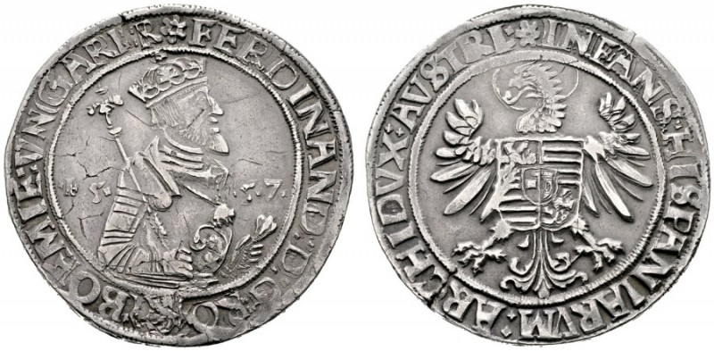  RÖMISCH DEUTSCHES REICH   Ferdinand I. 1521-1564   (D) Taler 1557, Kuttenberg; ...