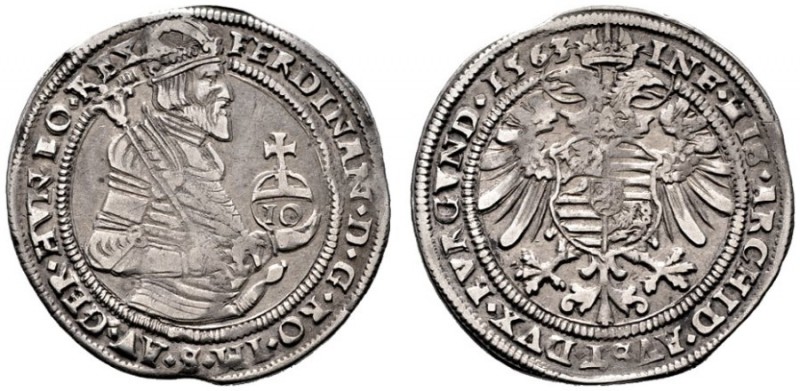  RÖMISCH DEUTSCHES REICH   Ferdinand I. 1521-1564   (D) 10 Kreuzer 1563, Kuttenb...
