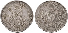  RÖMISCH DEUTSCHES REICH   Ferdinand I. 1521-1564   (D) Taler 1558, Joachimstal; Münzmeister Puellacher Hal:115 var. s.sch.