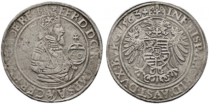  RÖMISCH DEUTSCHES REICH   Ferdinand I. 1521-1564   (D) Guldentaler 1563, Joachi...