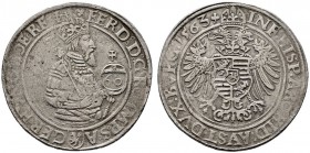  RÖMISCH DEUTSCHES REICH   Ferdinand I. 1521-1564   (D) Guldentaler 1563, Joachimstal; leicht korrodiert f.s.sch.