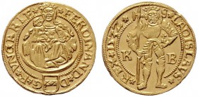  RÖMISCH DEUTSCHES REICH   Ferdinand I. 1521-1564   (D) Dukat 1532 KB, Kremnitz (3,56 g)  Gold  vzgl.