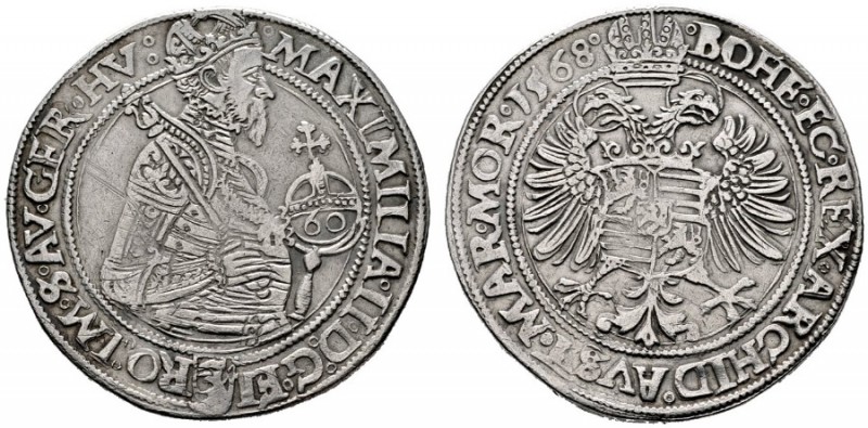  RÖMISCH DEUTSCHES REICH   Maximilian II. 1564-1576   (E) Guldentaler 1568, Prag...
