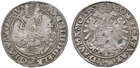  RÖMISCH DEUTSCHES REICH   Maximilian II. 1564-1576   (D) 1/2 Guldentaler 1567, Prag; Münzmeister Hans Harder Hal:175a  R s.sch./f.s.sch.