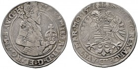  RÖMISCH DEUTSCHES REICH   Maximilian II. 1564-1576   (D) Guldentaler 1571, Kuttenberg; getilgte Wertzahl f.s.sch.