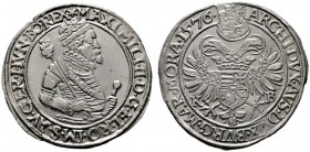  RÖMISCH DEUTSCHES REICH   Maximilian II. 1564-1576   (E) 1/2 Taler 1576 KB, Kremnitz; winz. Schrötlingsfehler im Rand  R vzgl.