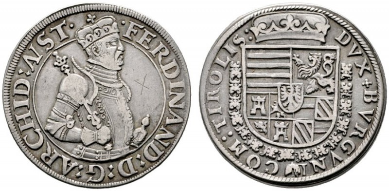  RÖMISCH DEUTSCHES REICH   Erzherzog Ferdinand 1564-1595   (E) 1/2 Taler o.J., H...