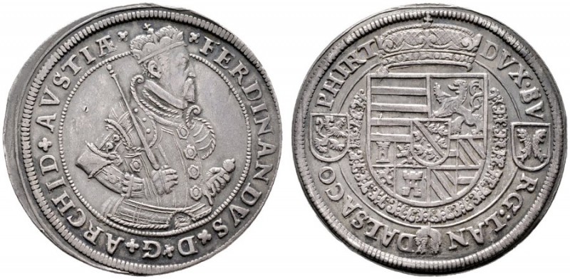 RÖMISCH DEUTSCHES REICH   Erzherzog Ferdinand 1564-1595   (E) Taler o.J., Ensis...