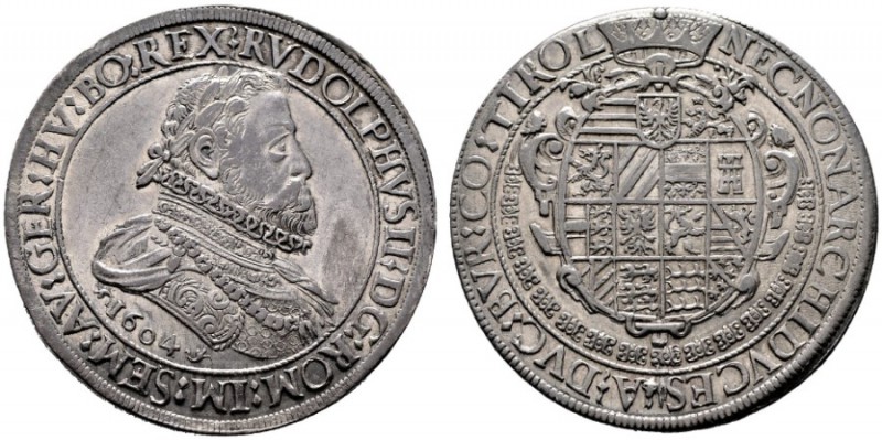  RÖMISCH DEUTSCHES REICH   Rudolf II. 1576-1612   (D) Doppeltaler 1604, Hall vzg...