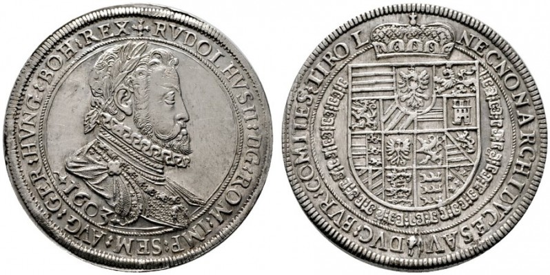  RÖMISCH DEUTSCHES REICH   Rudolf II. 1576-1612   (D) Taler 1603, Hall; Variante...