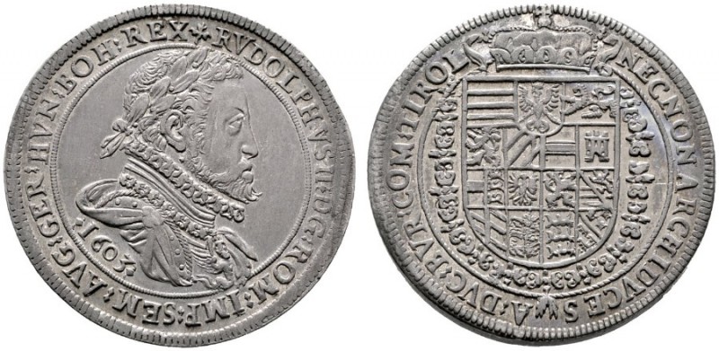  RÖMISCH DEUTSCHES REICH   Rudolf II. 1576-1612   (E) Taler 1603, Hall vzgl.+