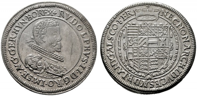  RÖMISCH DEUTSCHES REICH   Rudolf II. 1576-1612   (D) Taler 1606, Ensisheim; Kle...