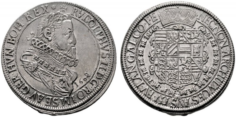  RÖMISCH DEUTSCHES REICH   Rudolf II. 1576-1612   (D) Taler 1609 (aus 08), Ensis...