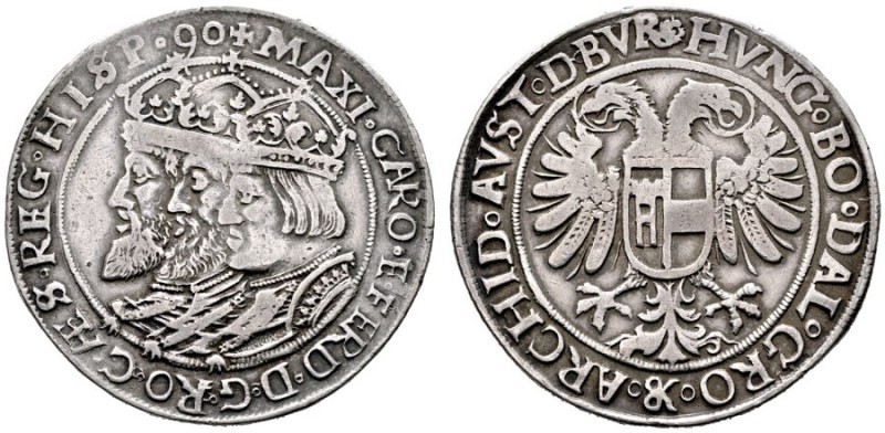  RÖMISCH DEUTSCHES REICH   Rudolf II. 1576-1612   (E) Dreikaisertaler 1590, Joac...