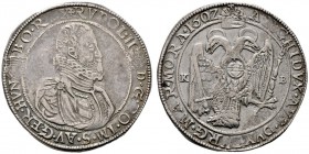 RÖMISCH DEUTSCHES REICH   Rudolf II. 1576-1612   (D) Taler 1602 KB, Kremnitz; Av. kl. Kratzer, Rv. min. pol. Felder s.sch.