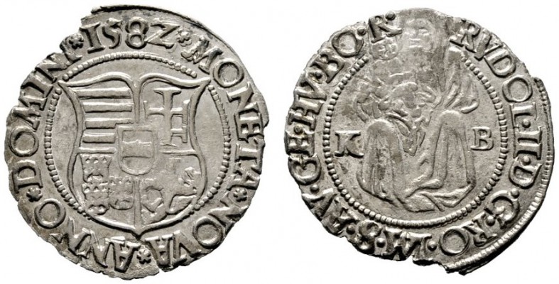  RÖMISCH DEUTSCHES REICH   Rudolf II. 1576-1612   (D) Breitgroschen 1582 KB, Kre...