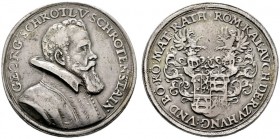  RÖMISCH DEUTSCHES REICH   Rudolf II. 1576-1612   (D) Schautaler o.J. (1593); auf seinen Kammerrat und Hofsekretär Georg Schrötl von Schrotenstein. Ma...