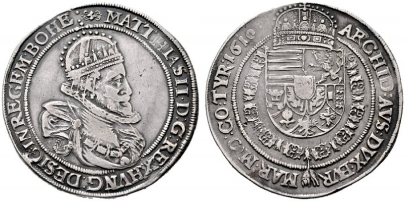  RÖMISCH DEUTSCHES REICH   Matthias (1608)-1612-1619   (E) Taler 1610, Wien f.s....