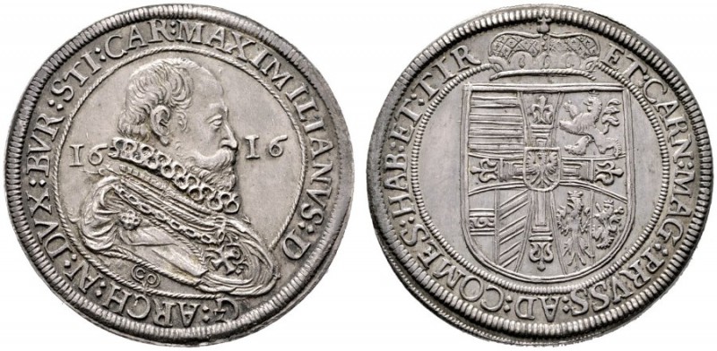  RÖMISCH DEUTSCHES REICH   Erzherzog Maximilian 1590-1618   (D) Taler 1616, Hall...