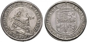  RÖMISCH DEUTSCHES REICH   Erzherzog Maximilian 1590-1618   (D) Taler 1616, Hall; Rv.feiner Kratzer, hübsche Patina vzgl.