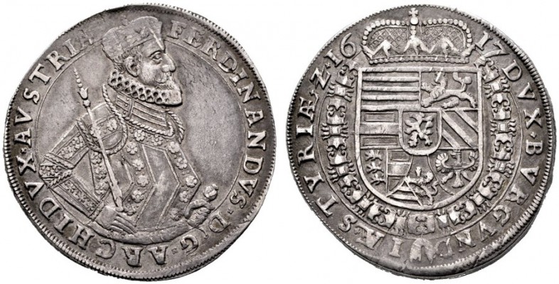  RÖMISCH DEUTSCHES REICH   Ferdinand II. 1619-1637   (E) Taler 1617, Graz s.sch....