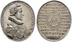  RÖMISCH DEUTSCHES REICH   Friedrich von der Pfalz 1619-1621   (D) Ovale AR-Krönungsmedaille 1619 (27,20 g); Von Christian Maler. Auf seine Krönung in...