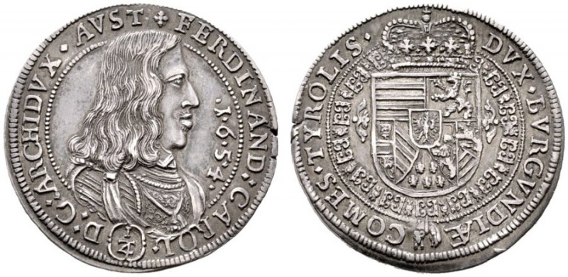  RÖMISCH DEUTSCHES REICH   Erzherzog Ferdinand Karl 1632-1662   (E) 1/4 Taler 16...