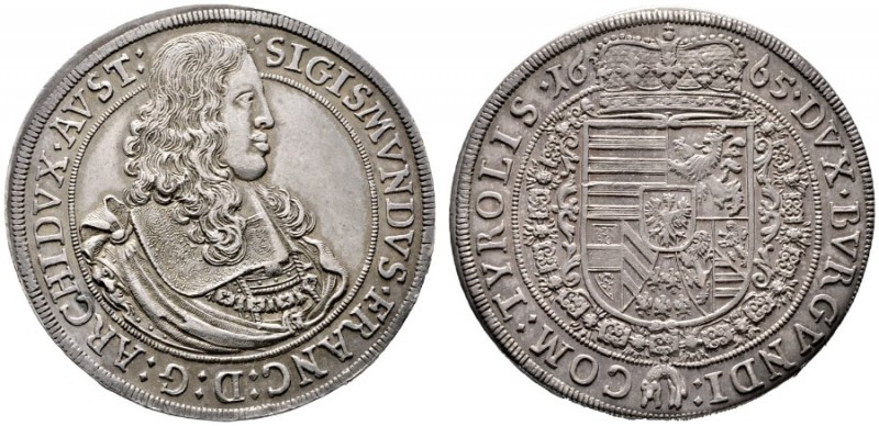  RÖMISCH DEUTSCHES REICH   Erzherzog Sigismund Franz 1662-1665   (D) Taler 1665,...
