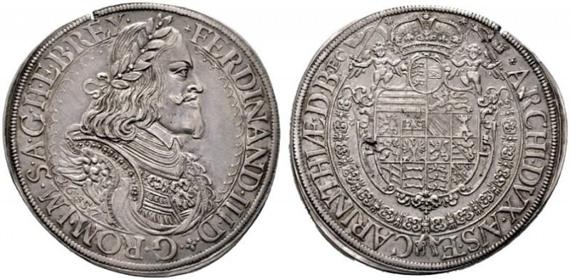  RÖMISCH DEUTSCHES REICH   Ferdinand III. 1637-1657   (E) Taler 1657, St. Veit; ...