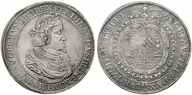  RÖMISCH DEUTSCHES REICH   Ferdinand III. 1637-1657   (D) Breiter Doppeltaler 16...