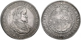  RÖMISCH DEUTSCHES REICH   Ferdinand III. 1637-1657   (D) Breiter Doppeltaler 1641, Graz; Av. Korrosionsflecken im linken Feld s.sch.