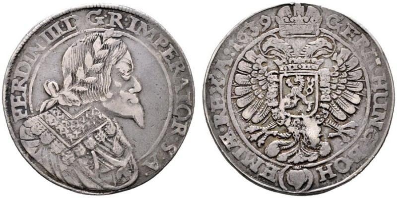  RÖMISCH DEUTSCHES REICH   Ferdinand III. 1637-1657   (E) 1/2 Taler 1639, Joachi...
