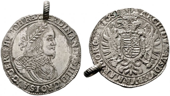  RÖMISCH DEUTSCHES REICH   Ferdinand III. 1637-1657   (D) Taler 1651 KB, Kremnit...