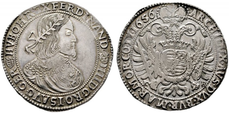  RÖMISCH DEUTSCHES REICH   Ferdinand III. 1637-1657   (D) Taler 1656 KB, Kremnit...