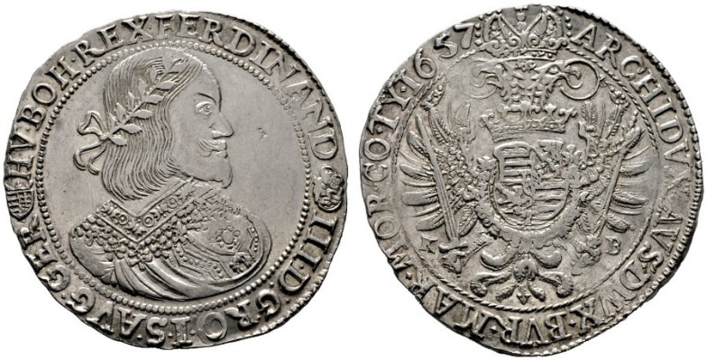  RÖMISCH DEUTSCHES REICH   Ferdinand III. 1637-1657   (D) Taler 1657 KB, Kremnit...