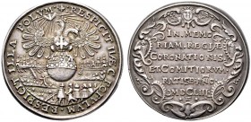  RÖMISCH DEUTSCHES REICH   Ferdinand IV. 1653-1654   (E) Schautaler 1653 (19,76 g); Auf seine Königskrönung in Regensburg Vogelh:- f.vzgl.