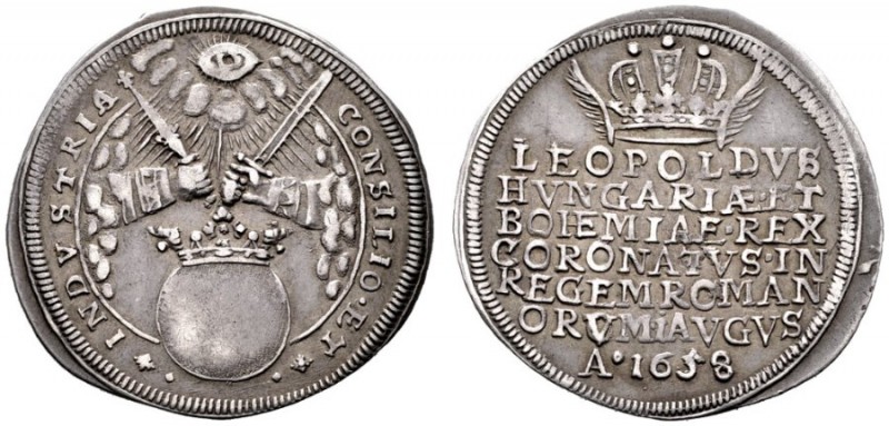  RÖMISCH DEUTSCHES REICH   Leopold I. 1657-1705   (E) 1/6 Taler 1658; auf seine ...
