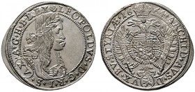  RÖMISCH DEUTSCHES REICH   Leopold I. 1657-1705   (D) XV Kreuzer 1664, Graz  R f.stplfr.