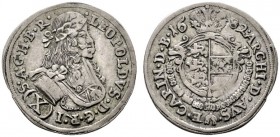  RÖMISCH DEUTSCHES REICH   Leopold I. 1657-1705   (D) X Kreuzer 1682, St. Veit  R f.s.sch.