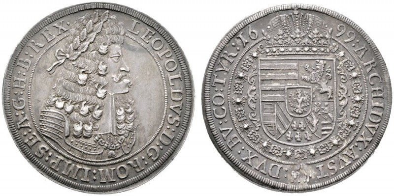  RÖMISCH DEUTSCHES REICH   Leopold I. 1657-1705   (E) Taler 1699, Hall vzgl.