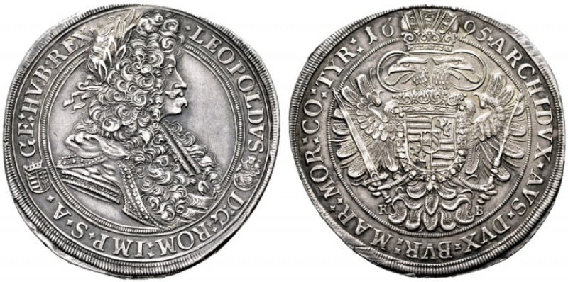  RÖMISCH DEUTSCHES REICH   Leopold I. 1657-1705   (D) Taler 1695 KB, Kremnitz; k...