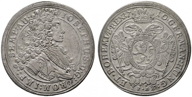  RÖMISCH DEUTSCHES REICH   Josef I. 1705-1711   (D) Taler 1710 P.M., Prag  R s.s...