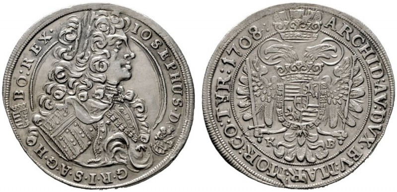  RÖMISCH DEUTSCHES REICH   Josef I. 1705-1711   (D) 1/2 Taler 1708 KB, Kremnitz ...