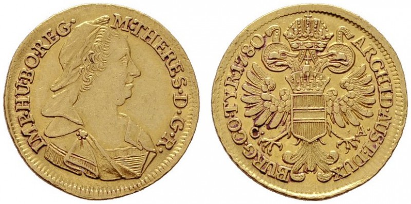  RÖMISCH DEUTSCHES REICH   Maria Theresia 1740-1780   (D) Dukat 1780 C-A, Wien (...