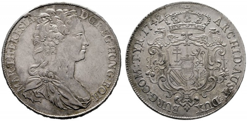 RÖMISCH DEUTSCHES REICH   Maria Theresia 1740-1780   (D) Taler 1742, Wien; Av. ...