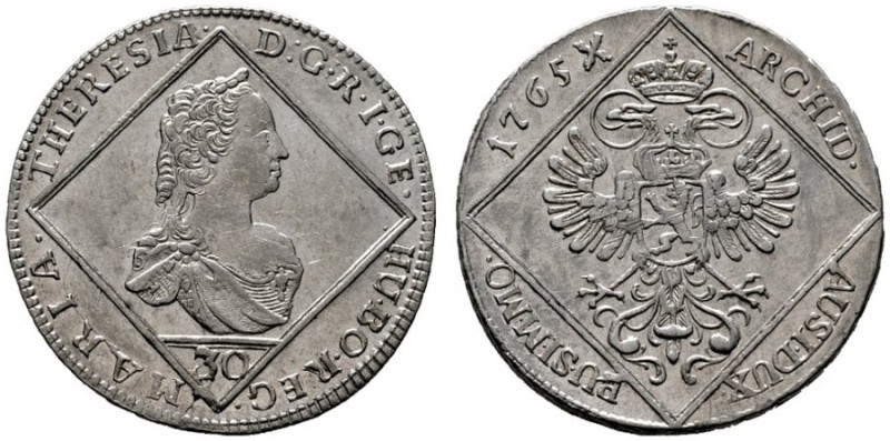  RÖMISCH DEUTSCHES REICH   Maria Theresia 1740-1780   (D) 30 Kreuzer 1765, Prag ...
