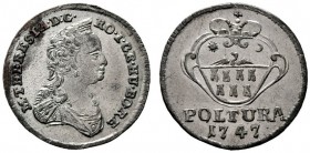  RÖMISCH DEUTSCHES REICH   Maria Theresia 1740-1780   (E) Poltura 1747, Karlsburg; Av: leicht korrodiert  RR vzgl.+