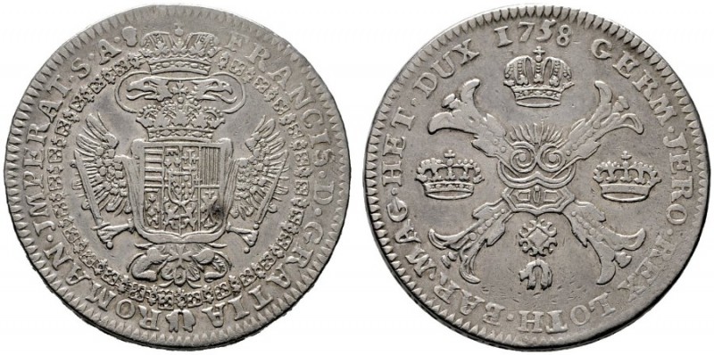  RÖMISCH DEUTSCHES REICH   Franz I. Stefan 1745-1765   (E) Kronentaler 1758, Brü...